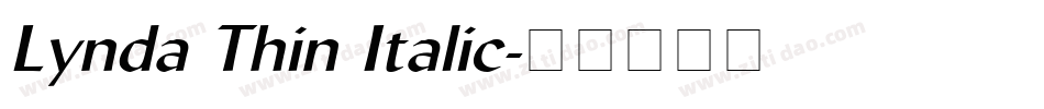 Lynda Thin Italic字体转换